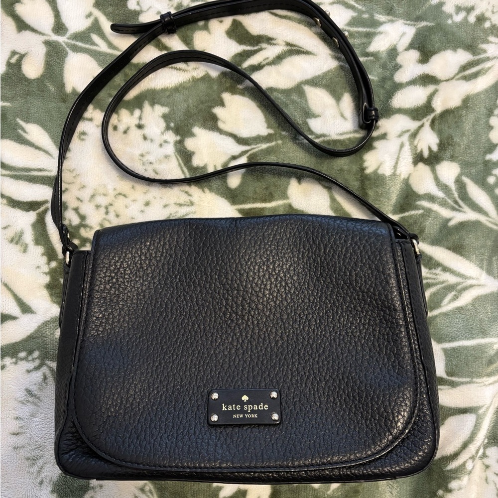 Kate Spade Black Leather Crossbody Bag